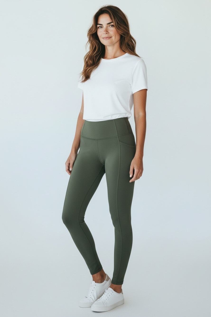 Women's All in Motion Super Flex 7/8 Leggings activewear athleisure size Small